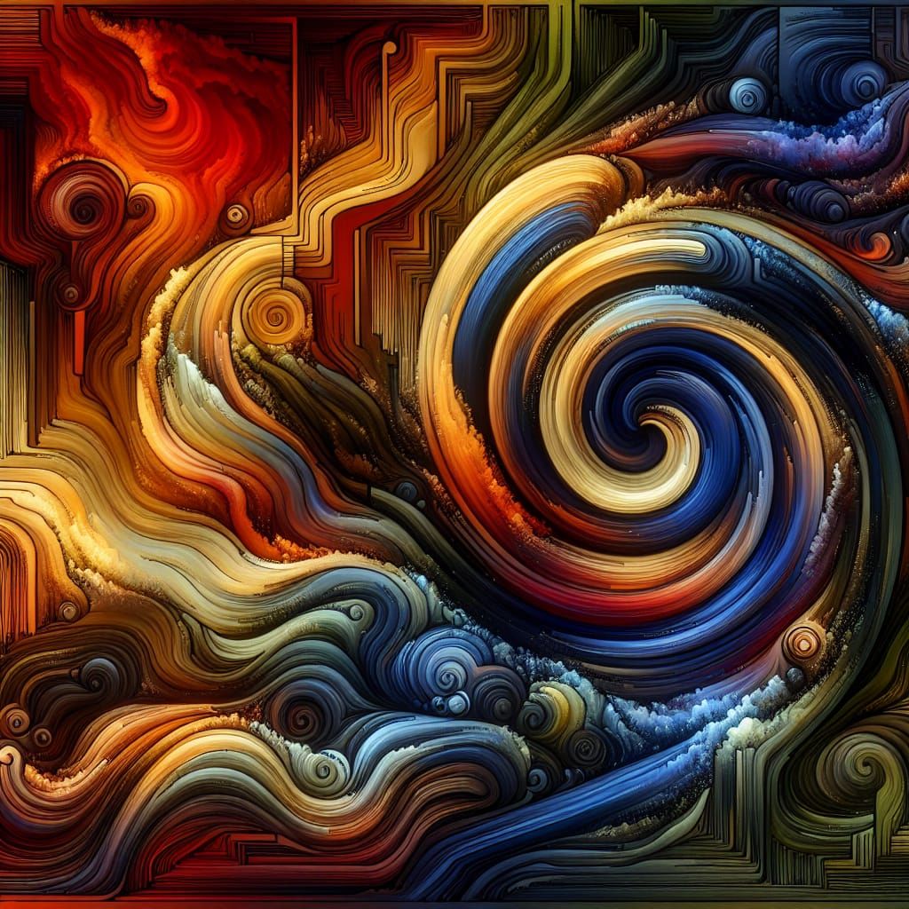 Abstract Karma Beast in Complementary Colors