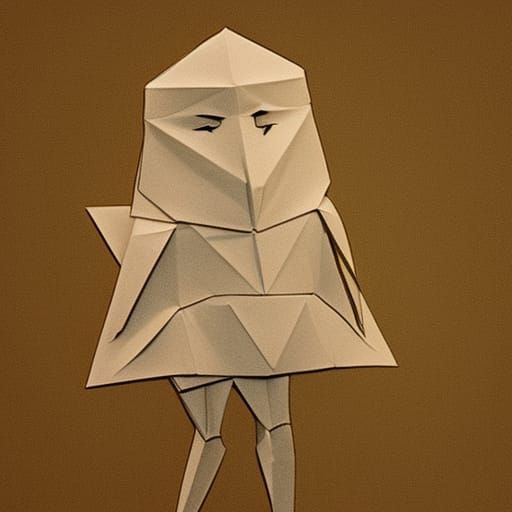 Rogue at Twilight: Small Sketch in Origami Style