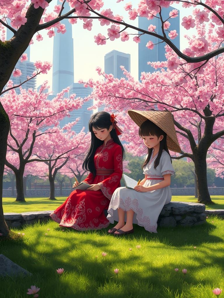 Cherry Blossom Park in Tokyo Style