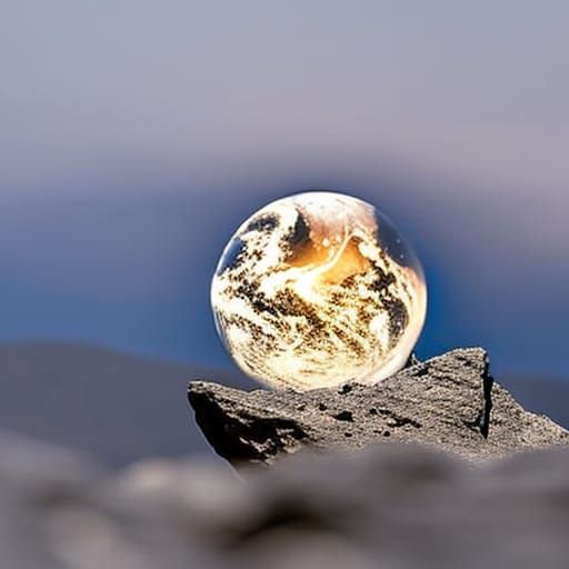 Hyperrealistic Earthrise Photograph from the Moon