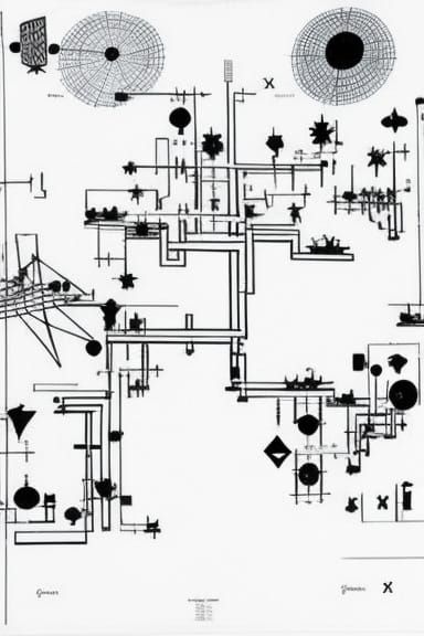 Abstract Graphic Score Inspired by Cave Paintings