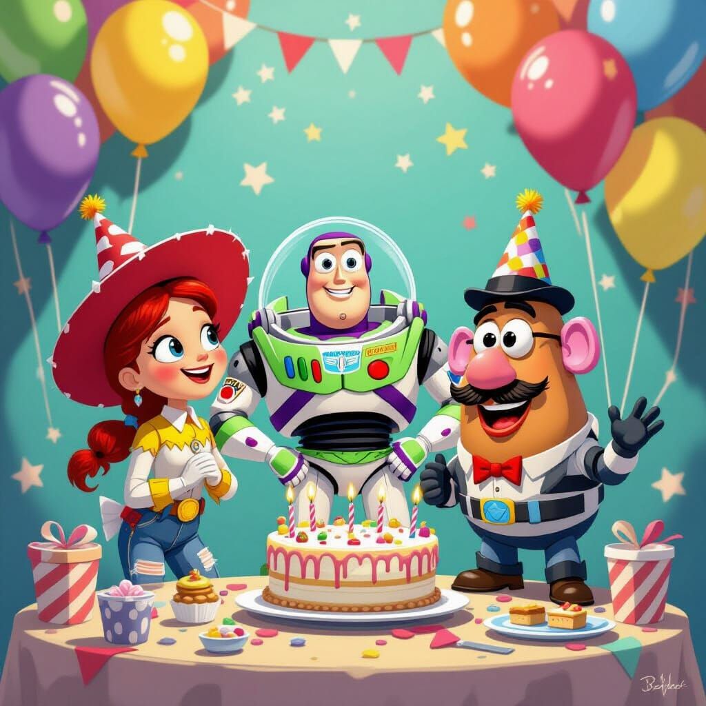 Toy Story Birthday Party in Pixar Style