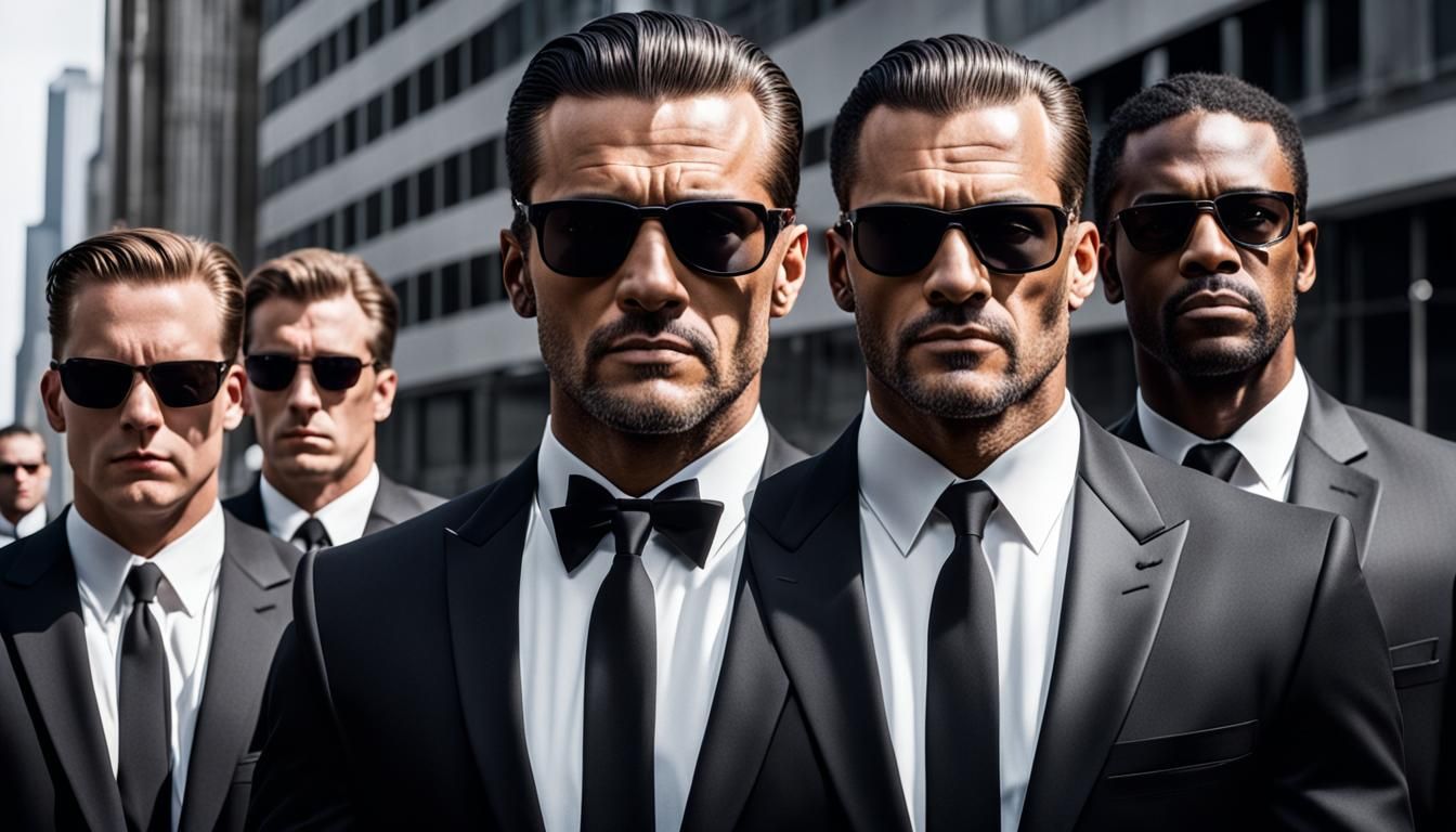 Handsome FBI Agents and Sons in Tuxedos