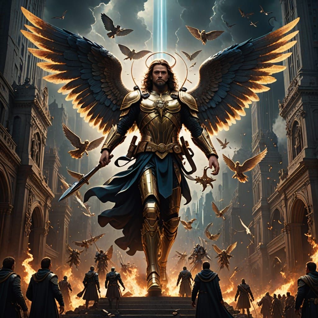 Epic Archangels Descend in Cinematic Digital Painting