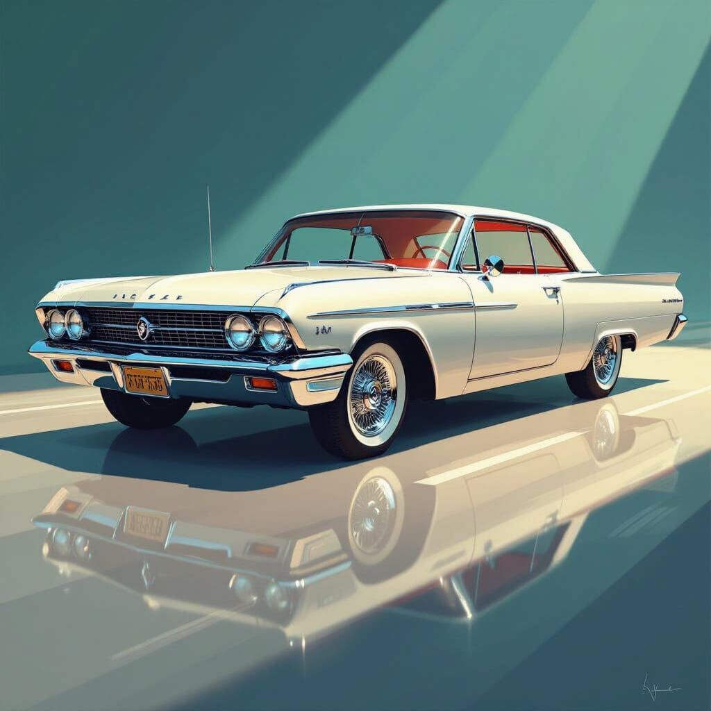 Sleek 1963 Buick Skylark in Retro-Futuristic Style
