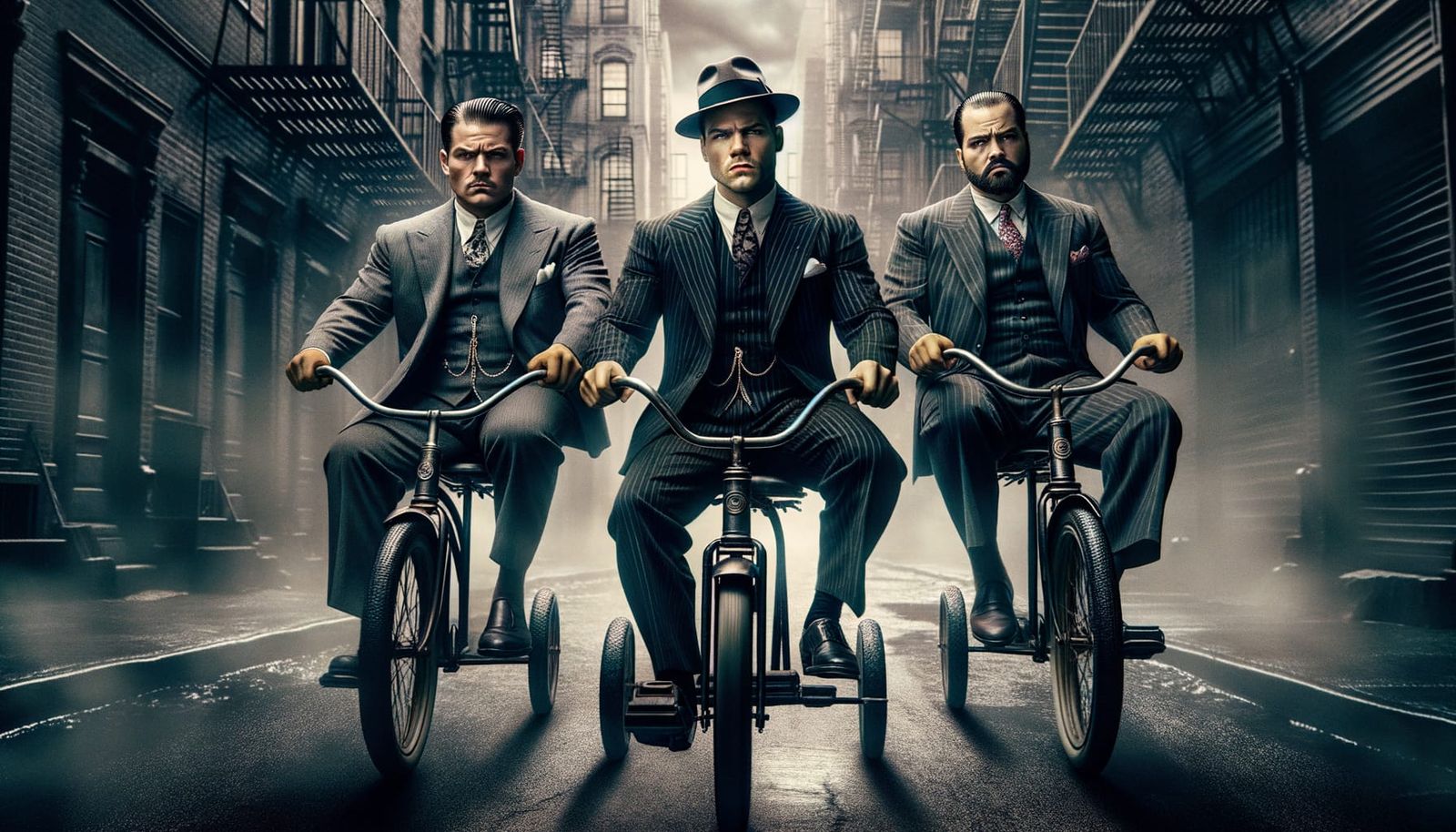 Intimidating 1950s Gangsters on Tricycles: Cinematic Art