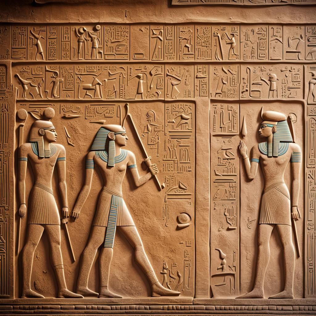 Egyptian Warriors Clash with Futuristic Robots