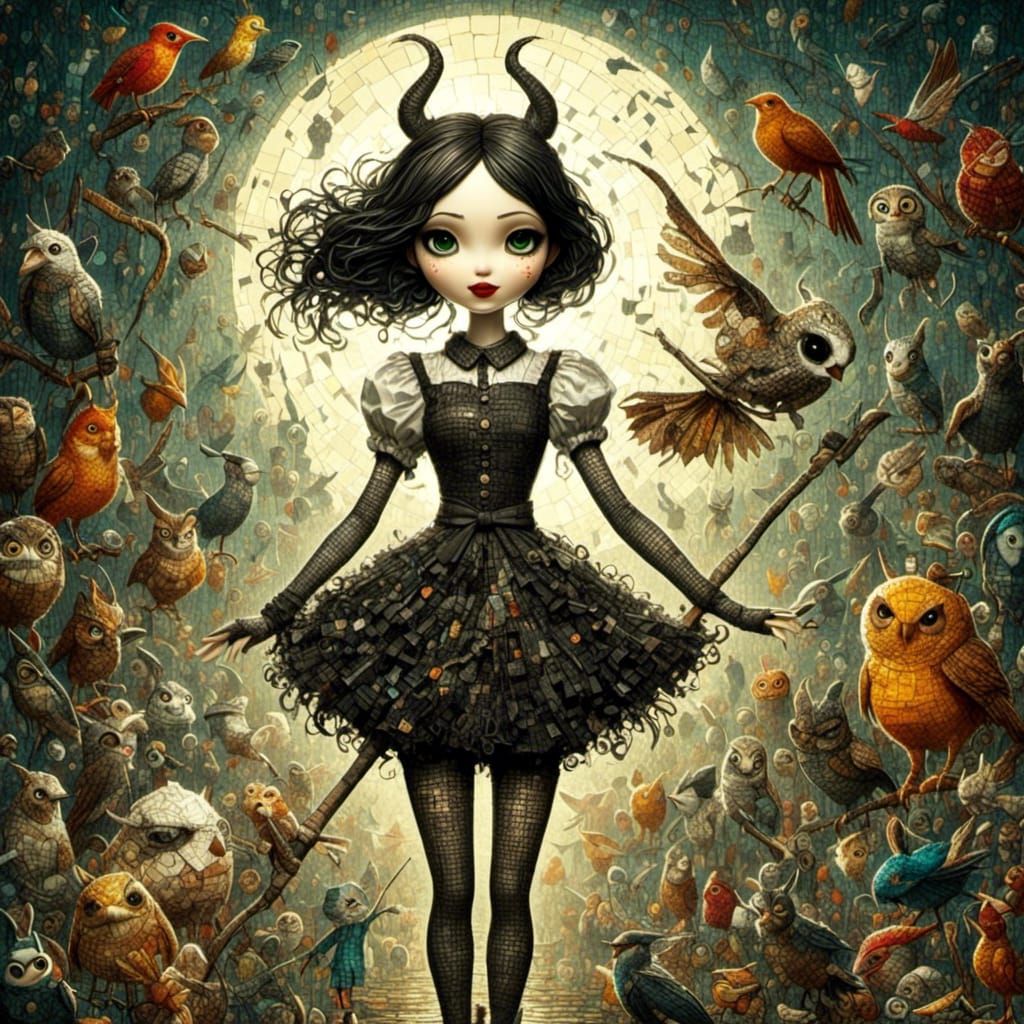 Goth Girl By Moonlight