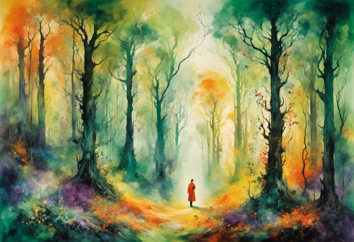 Lost in a Vivid Geometric Forest