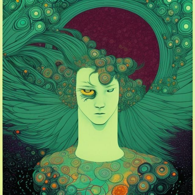 Psychedelic Eyeballs in Surreal Vibrant Art