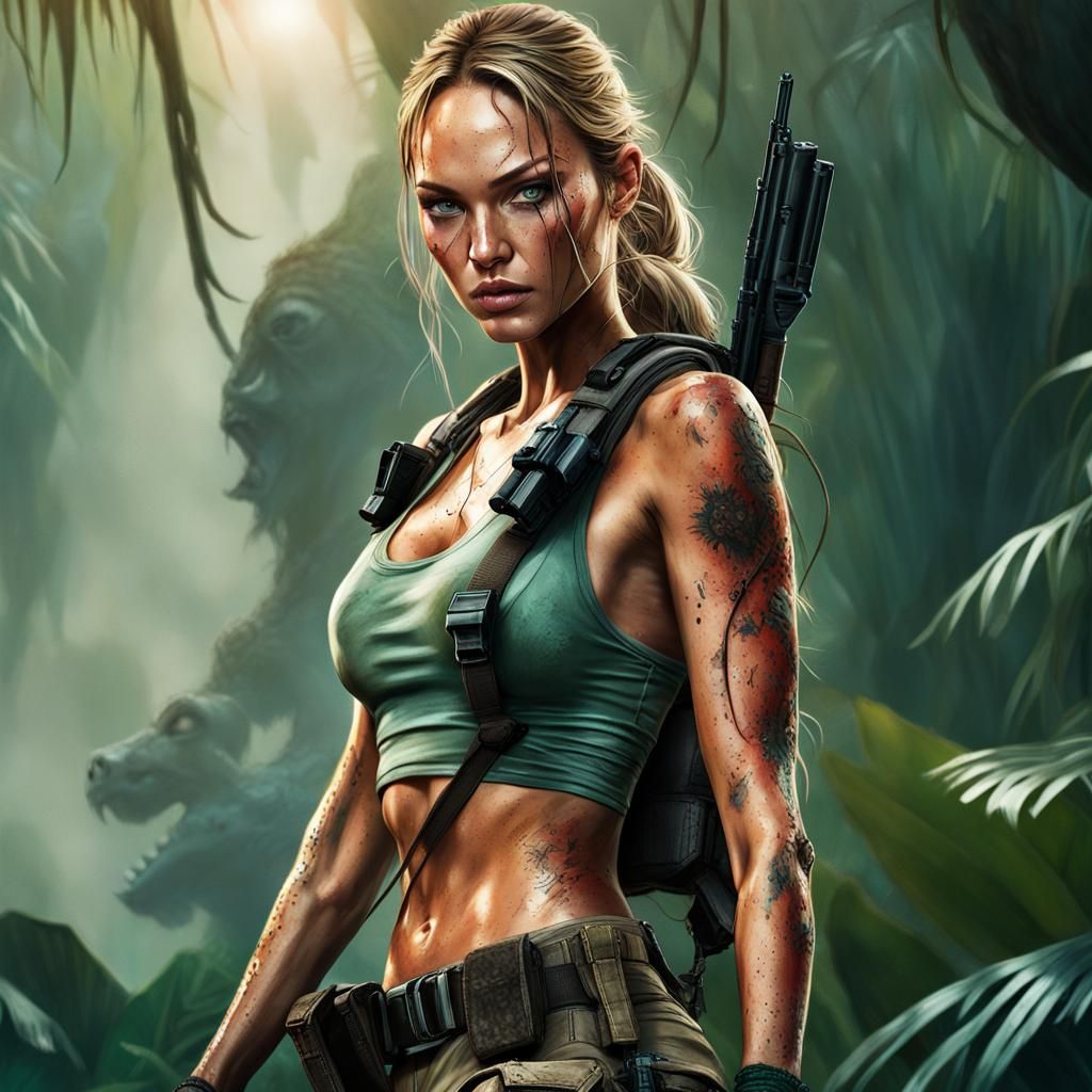 Jungle Adventure Outfit With Dual Guns