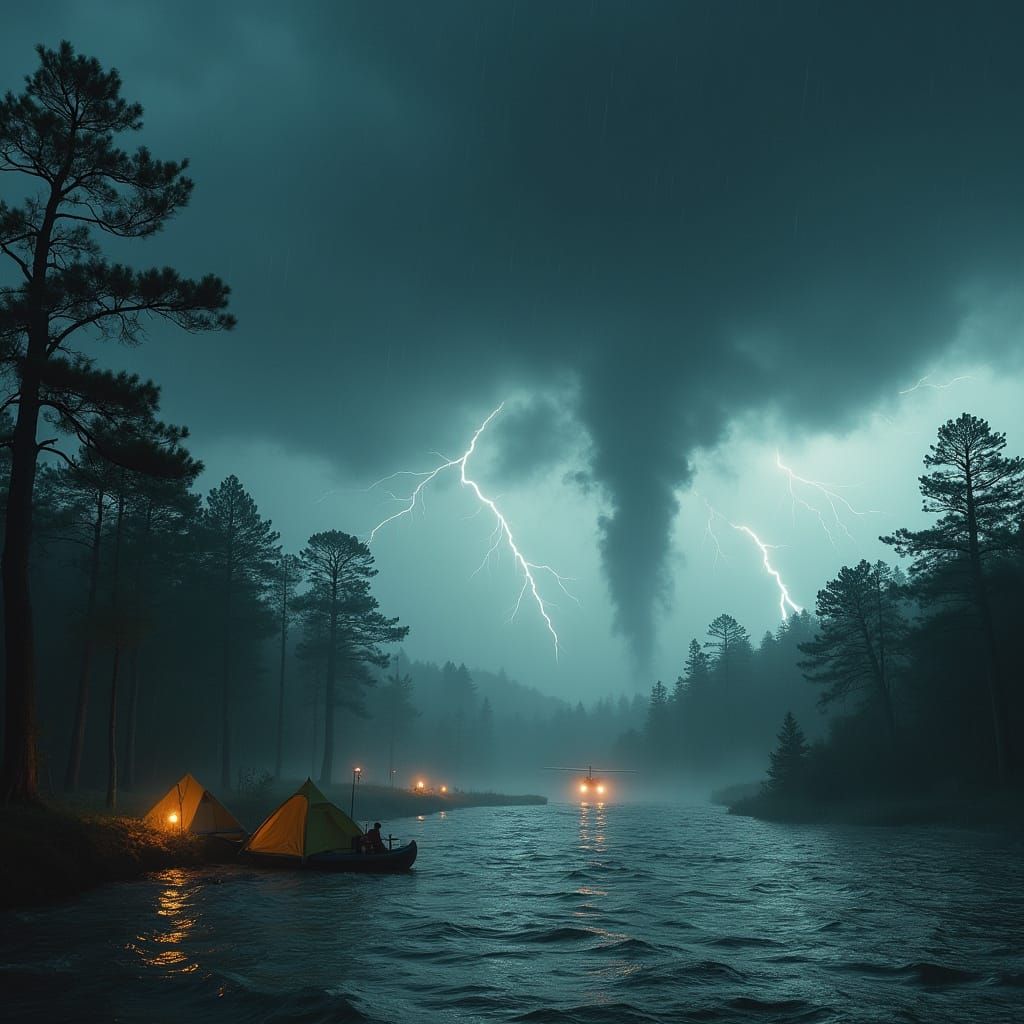 Wilderness Camp Destroyed by Supercell Thunderstorm