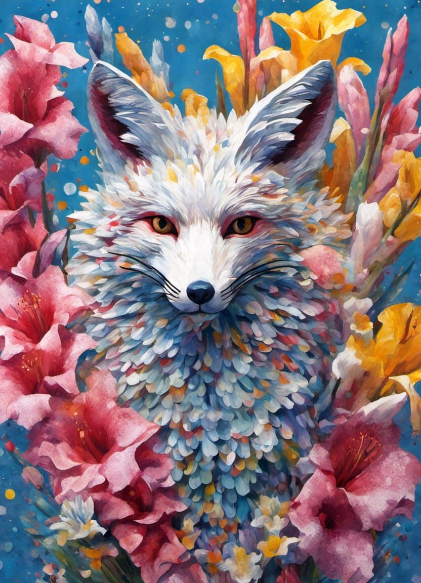 Flower petal fox