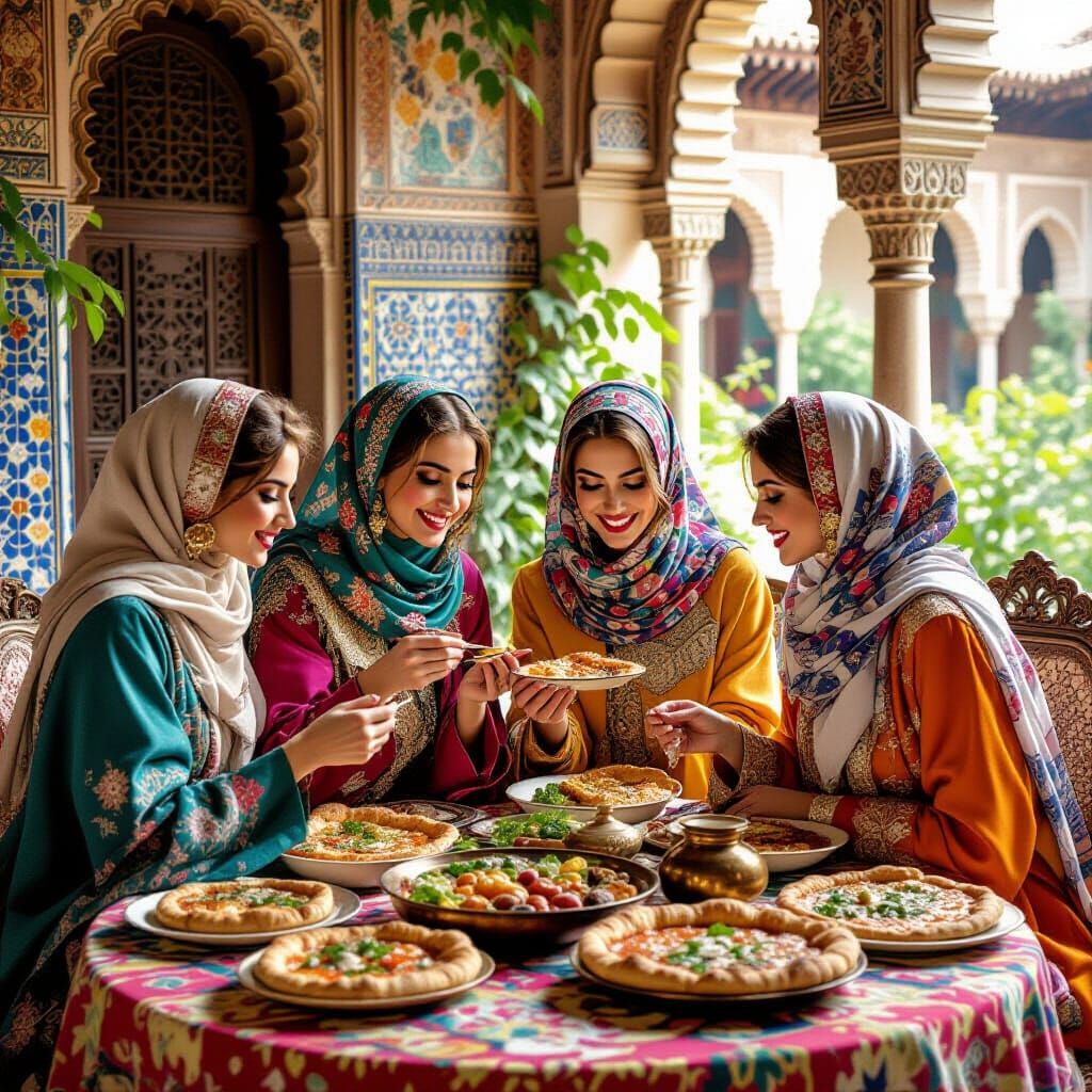 Ottoman Feast: Turkish Women in Medieval Setting