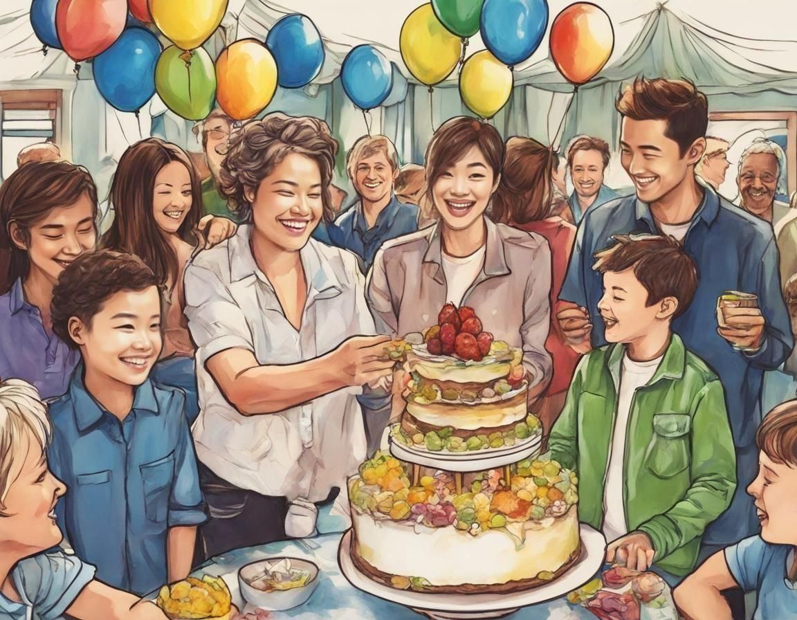 Alcohol Ink Line Art Illustration with Nebula Oil