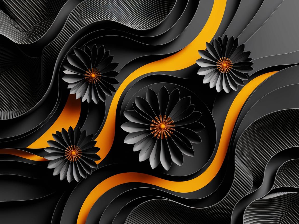 Ethereal Paper Art with Modern Design