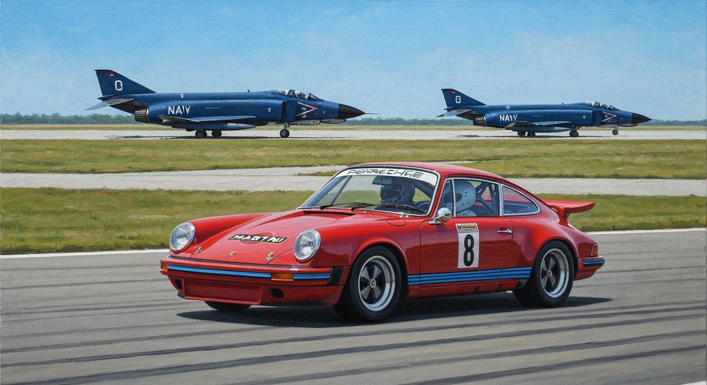 Porsche Carrera RS Race Car with F-4 Phantom Jets