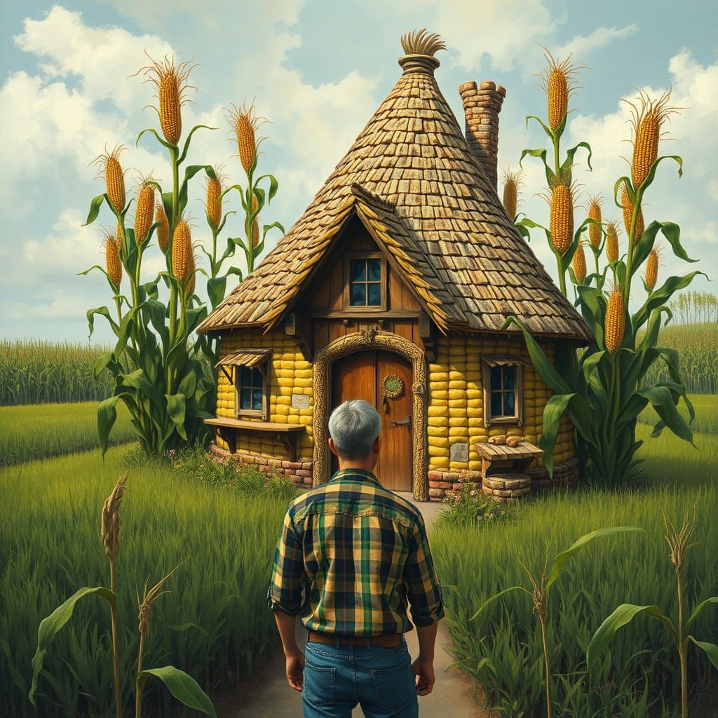 Charming Corn Cob House in Earthy Tones