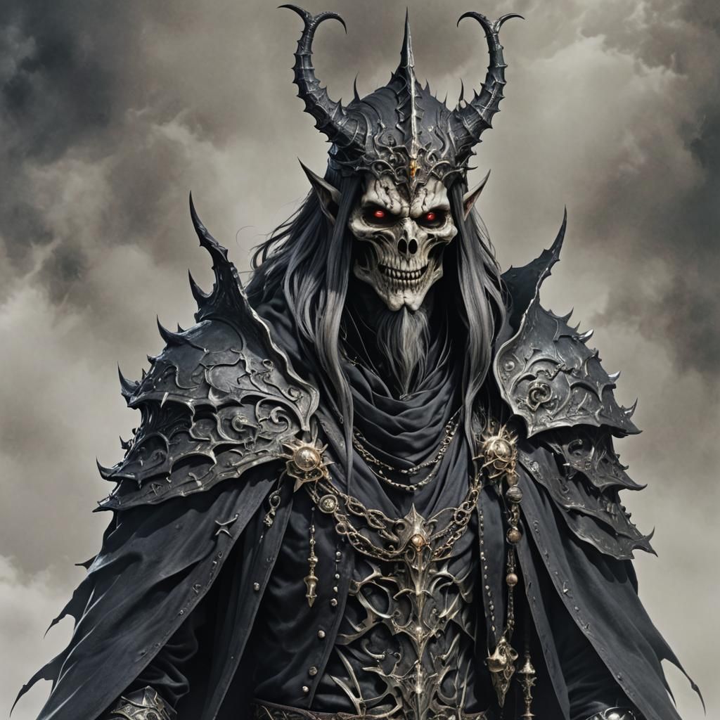 Realistic Demon Lich in Wizard Tower Scene