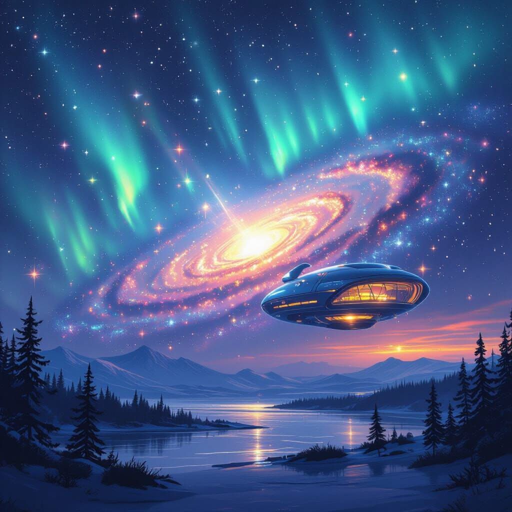 Ethereal Galaxy Home Shimmers with Stellar Lights