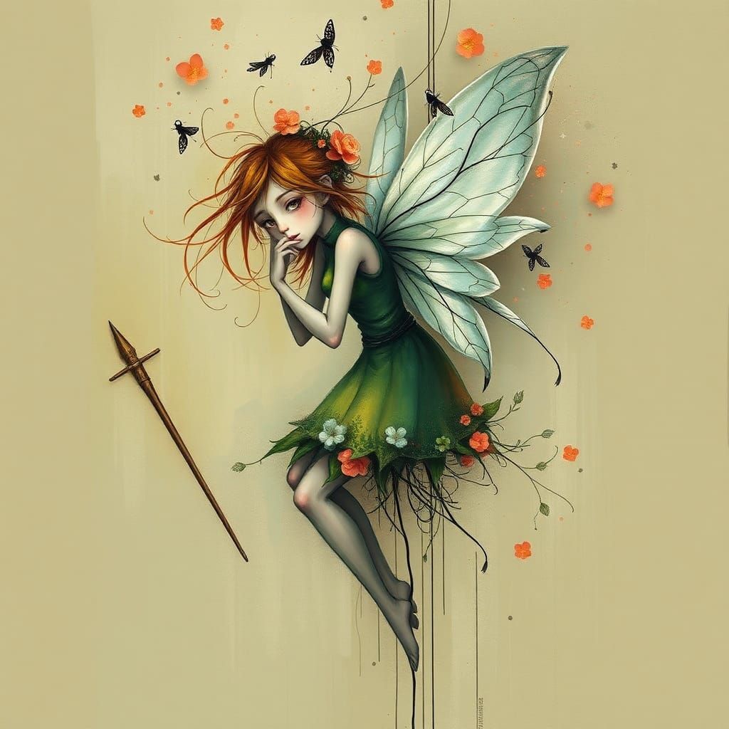 Ethereal Fairy in Automatism Style