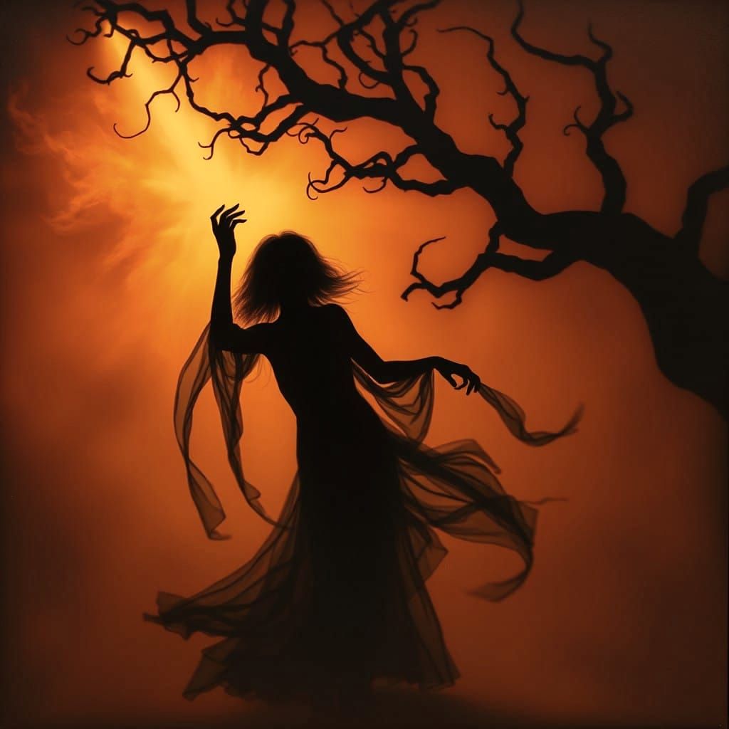 Ethereal Shadows Dance in a Dreamlike Landscape