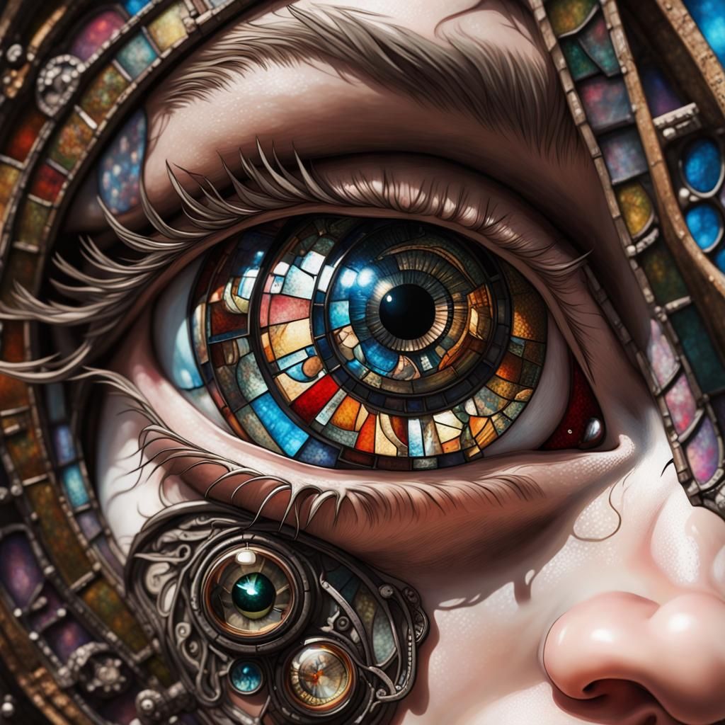 The glass stained glass eye