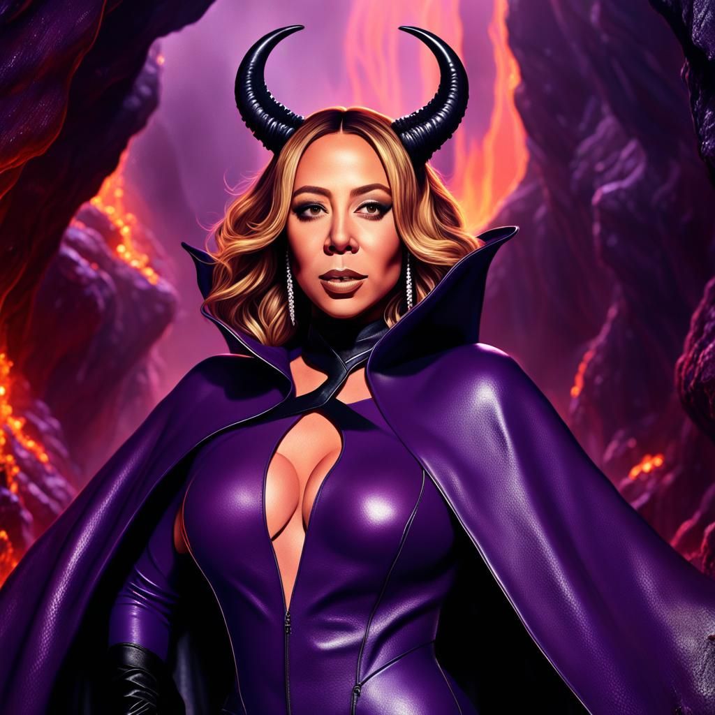 Mariah Carey as Demon Queen in Candy Art Style
