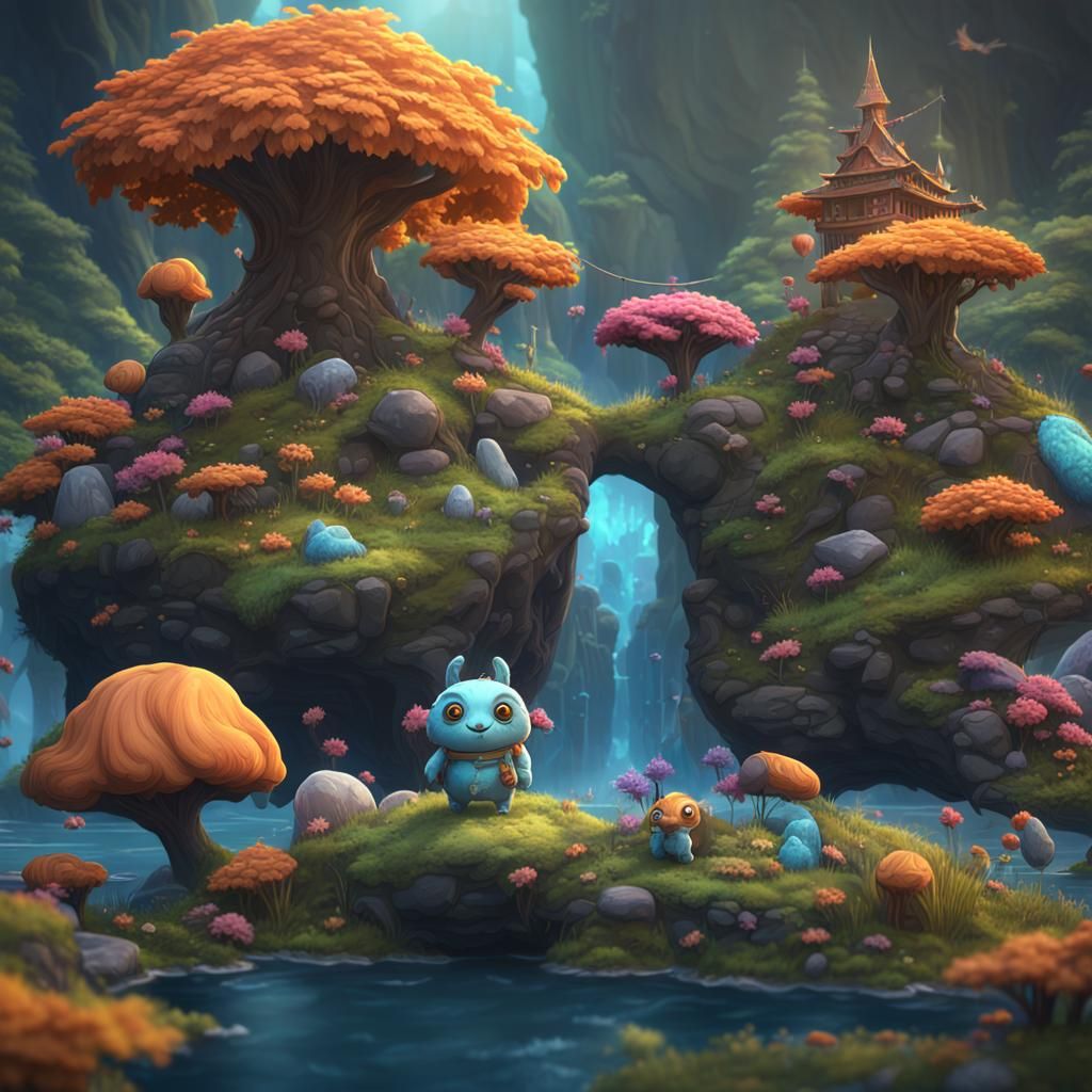 Cute and Tough Animal Character in Detailed Matte Painting