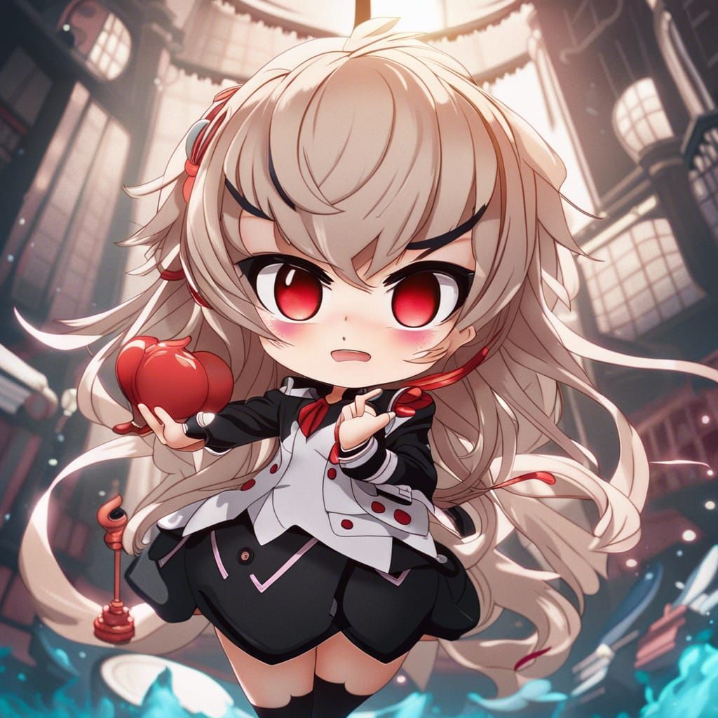 Chibi Junko Enoshima: Detailed Fantasy Concept Art