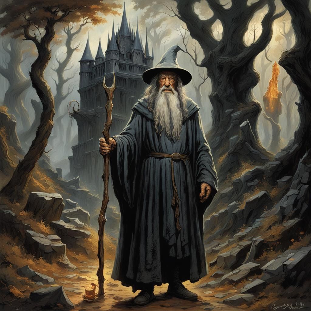 Corrupted Gandalf in Dark Forest Ruins