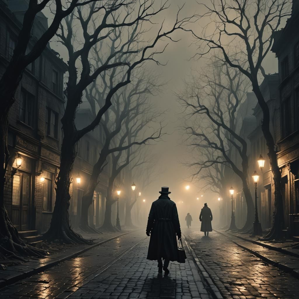 Jack the Ripper in Gothic Dark Fantasy Art