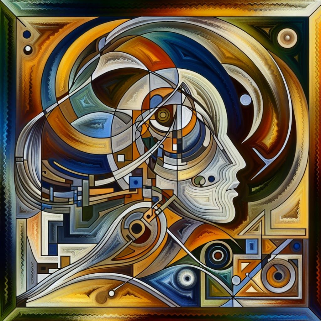 Abstract Geometric Fusion in Avant-Garde Style