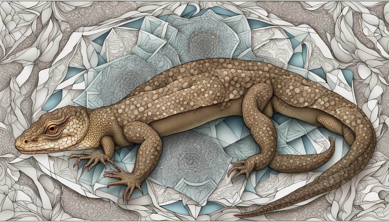 Monitor Lizard with Quantum Fractal Effects