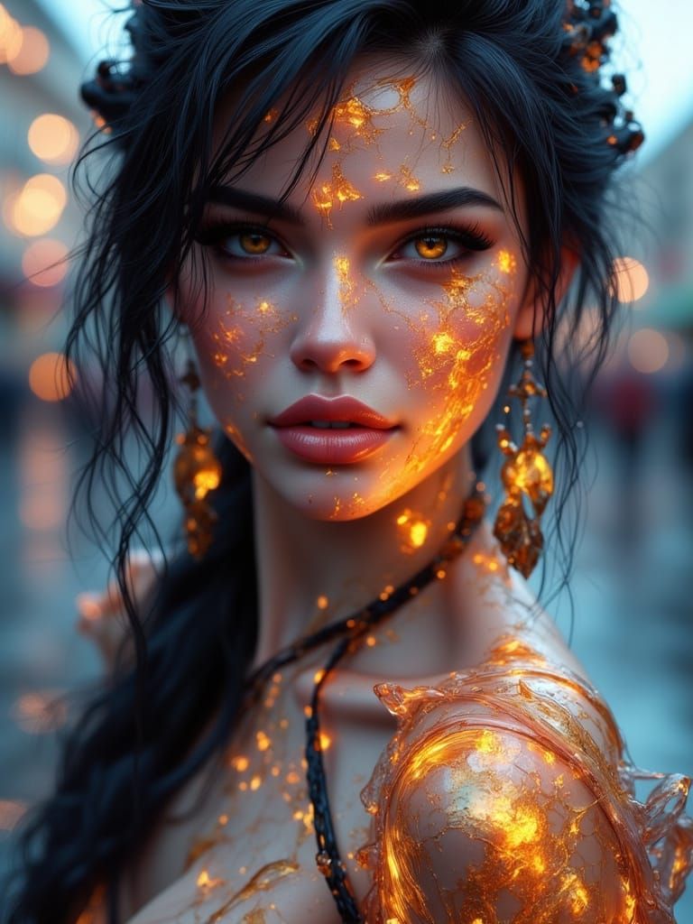 Stunning Woman Portrait in Intricate Fantasy Art