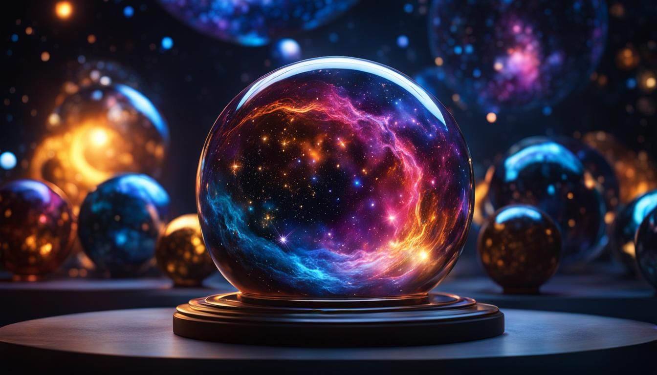 Cosmic Galaxy in Glass Phial: Fantasy Art