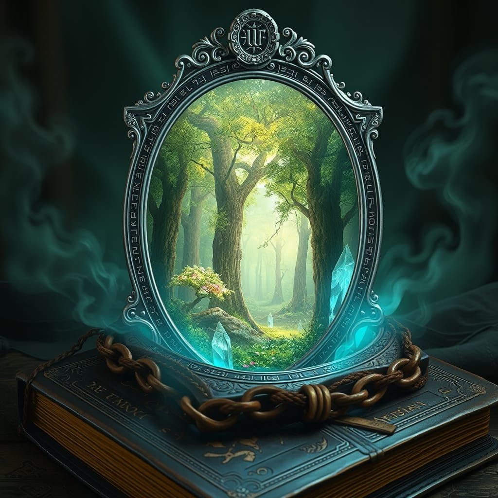 Enchanted Elvin Forest Emanates from Mystical Mirror