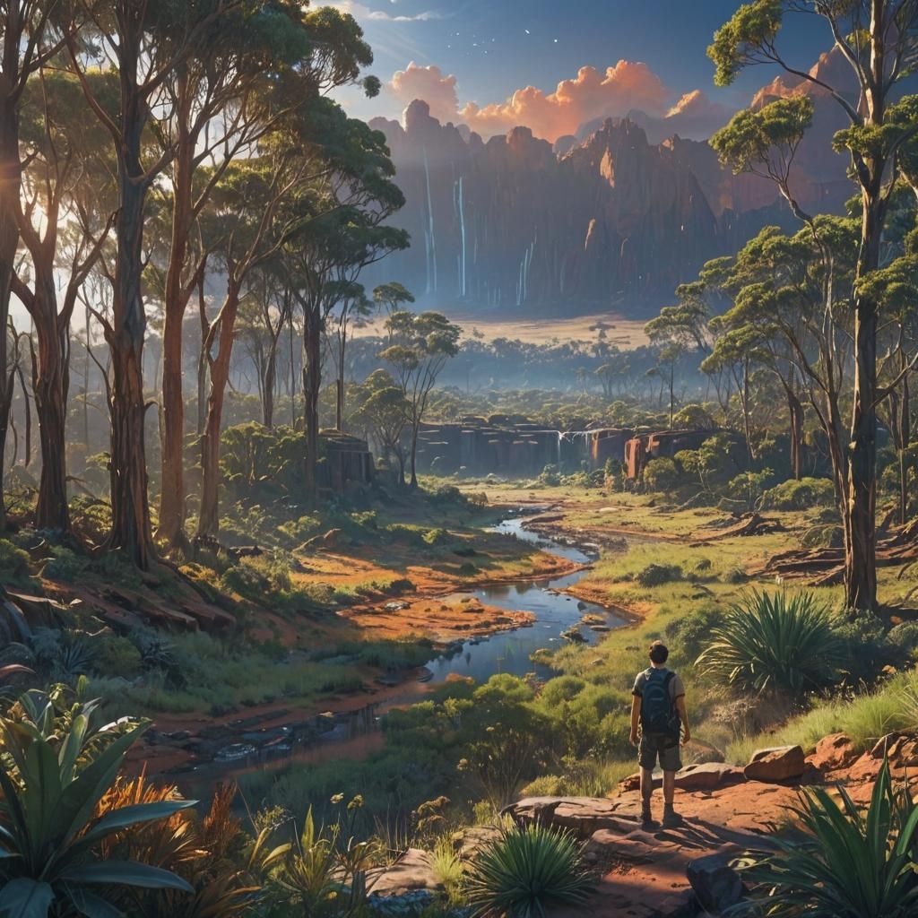 Cityscape Meets Outback: A Vivid Fantasy Concept