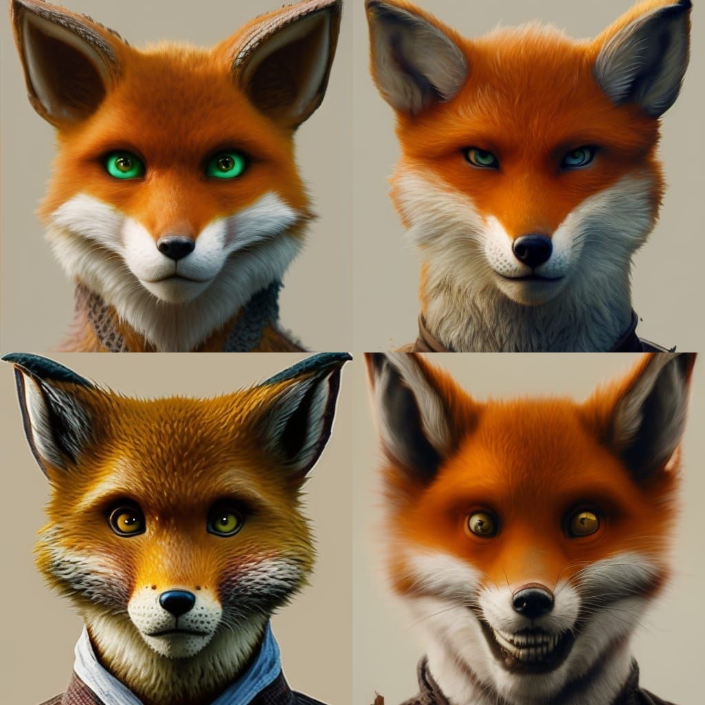 Fantastic Mr. Fox Portrait in Digital Art