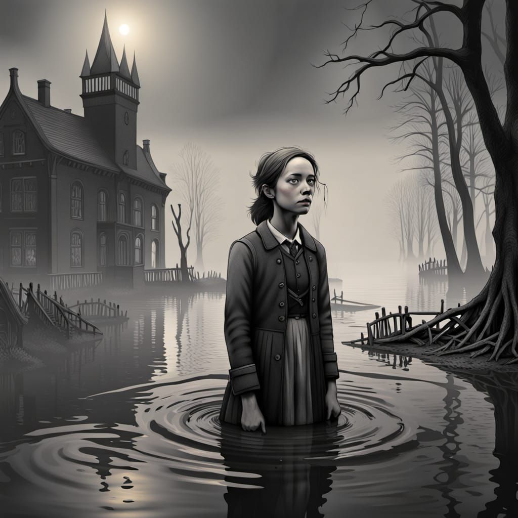 Eerie Swamp: Family's Journey Through Misty Crocodile Landsc...