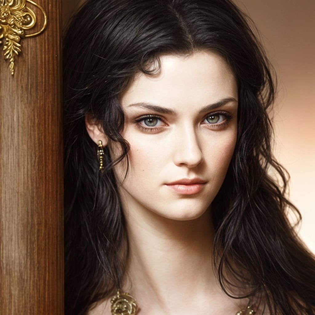 Ethereal Tavern Maiden in Dark Fantasy