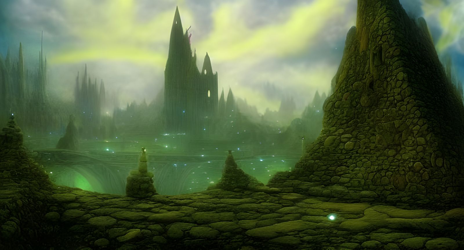 Magic Portal to Celtic Fairy World, Matte Painting