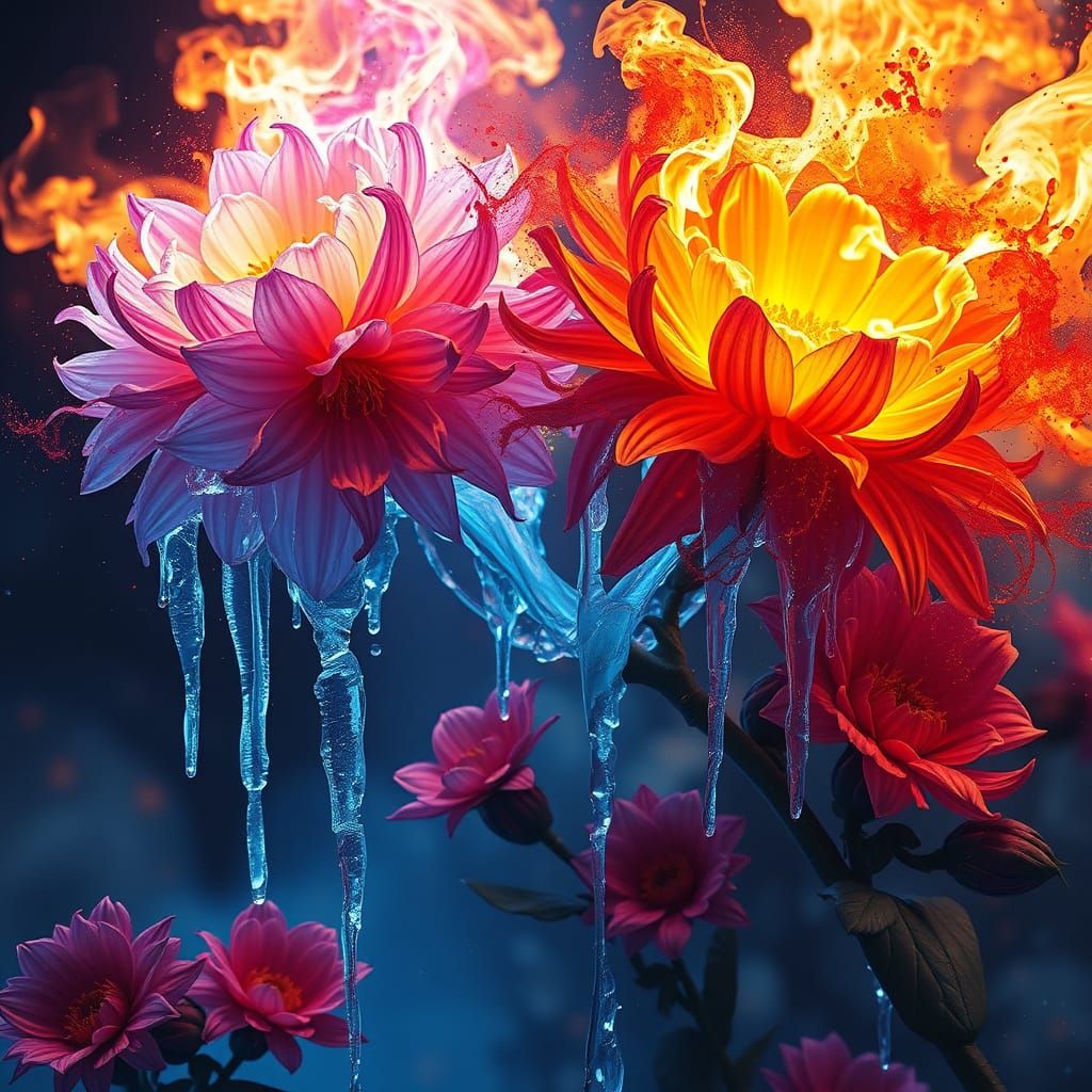 Flowers of fire and ice