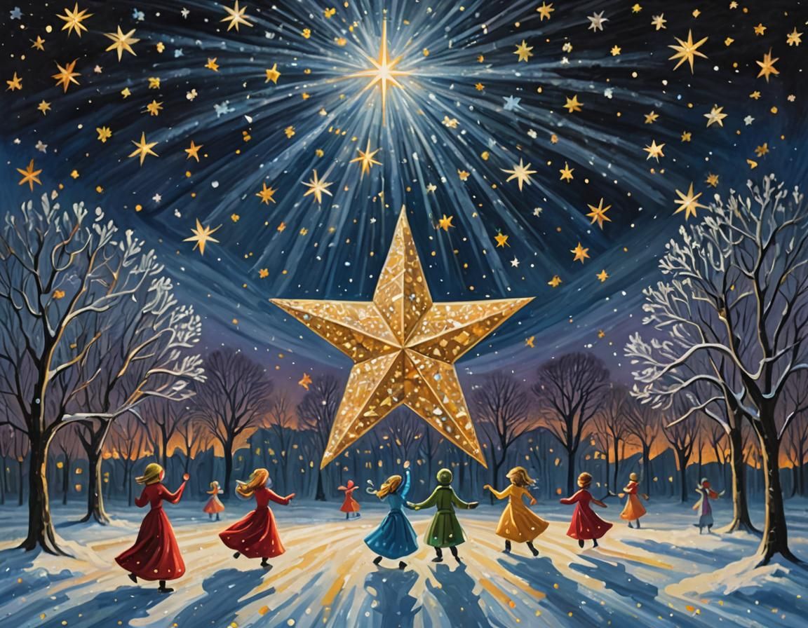 Stars Dancing in the Frosty Night Sky