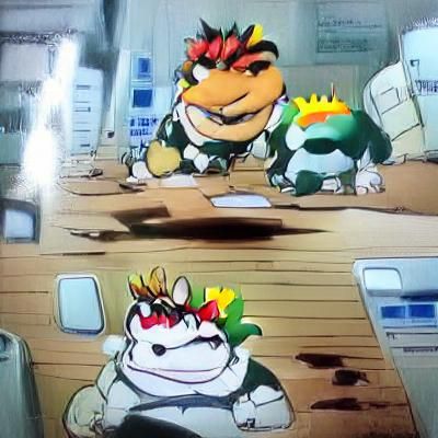Bowser Jr. Grown Up in Anime Style