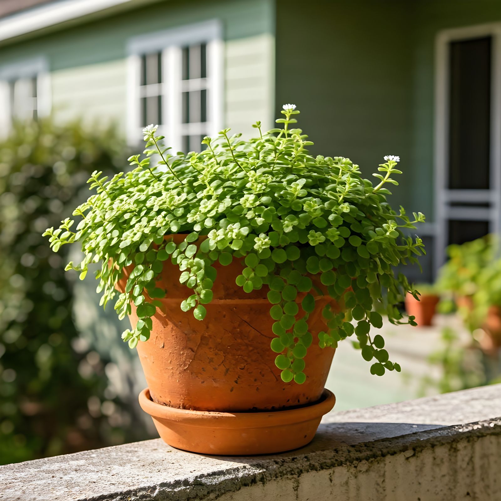 Close-Up of Turtle Vine Flower in Pot