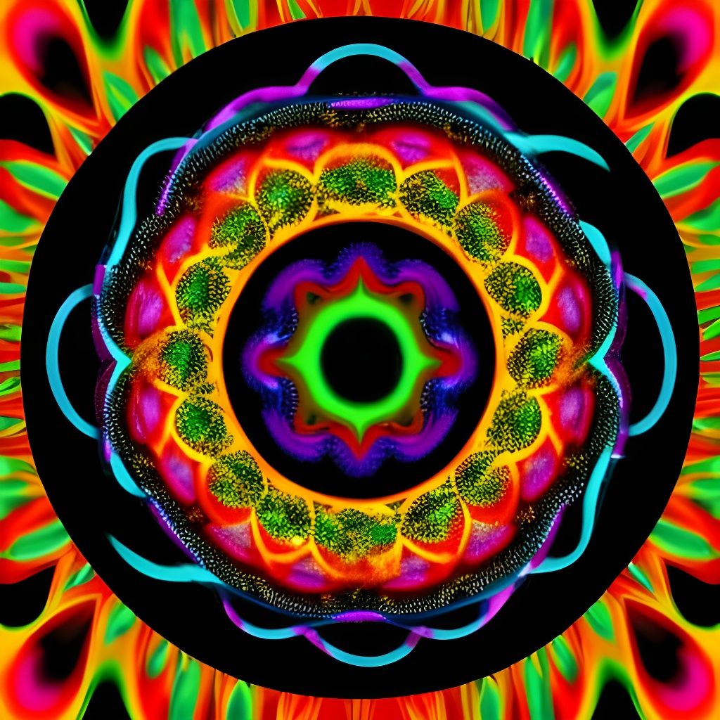 Psychedelic Bagel: A Surreal Food Art Creation