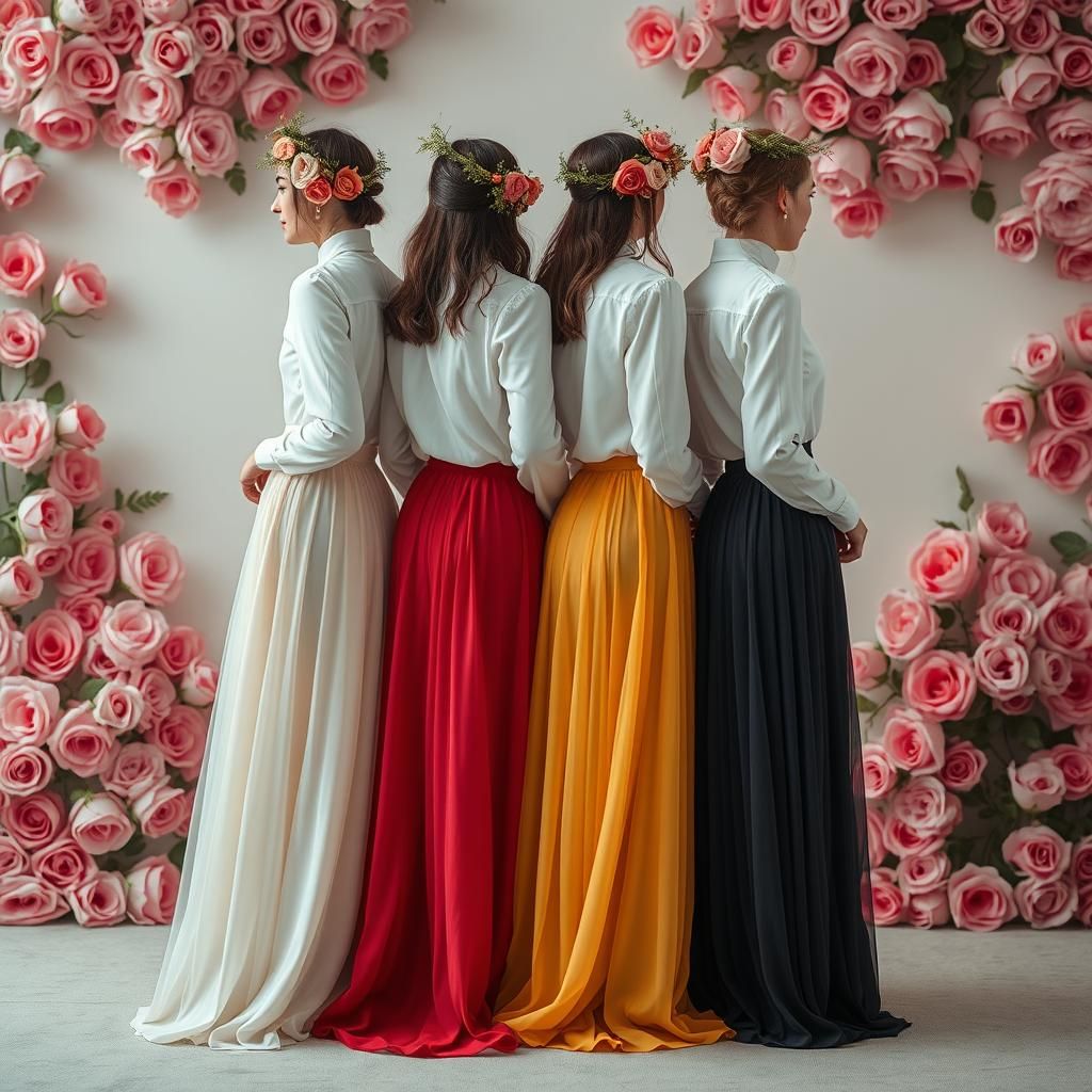 Elegance and Mystique: Women Amidst Roses