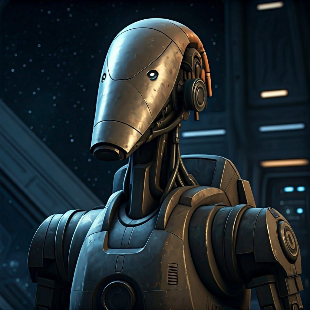Star Wars B-1 Battle Droid Portrait in HDR