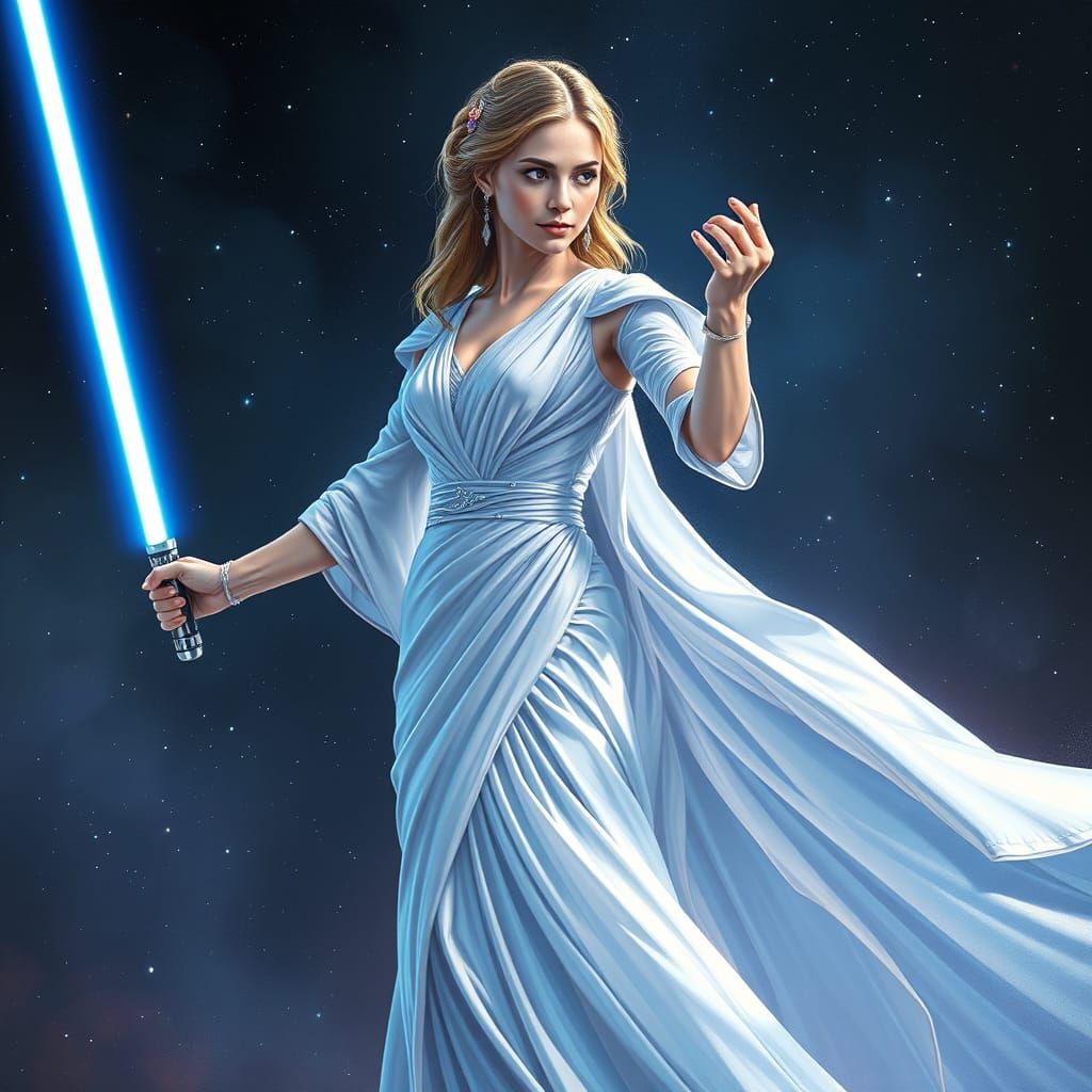 Cinderella as Jedi Princess in Astral Illustration